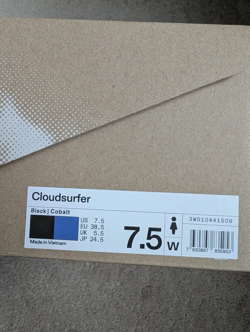 On Cloudsurfer Women's Running Shoes, Black Pink Blue, Size 7.5